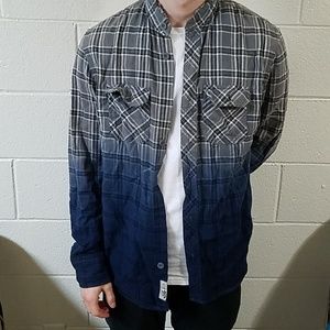 Tie dye dipped flannel